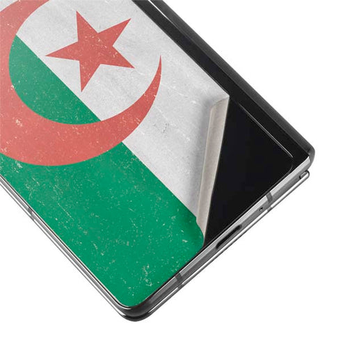 Algeria Flag Distressed Galaxy Z Fold2 5G Skin